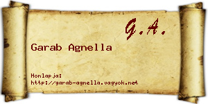 Garab Agnella névjegykártya
